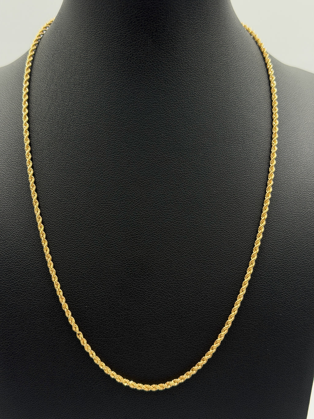 18K Gold Cord Rope & Bow Necklace – 2.65g