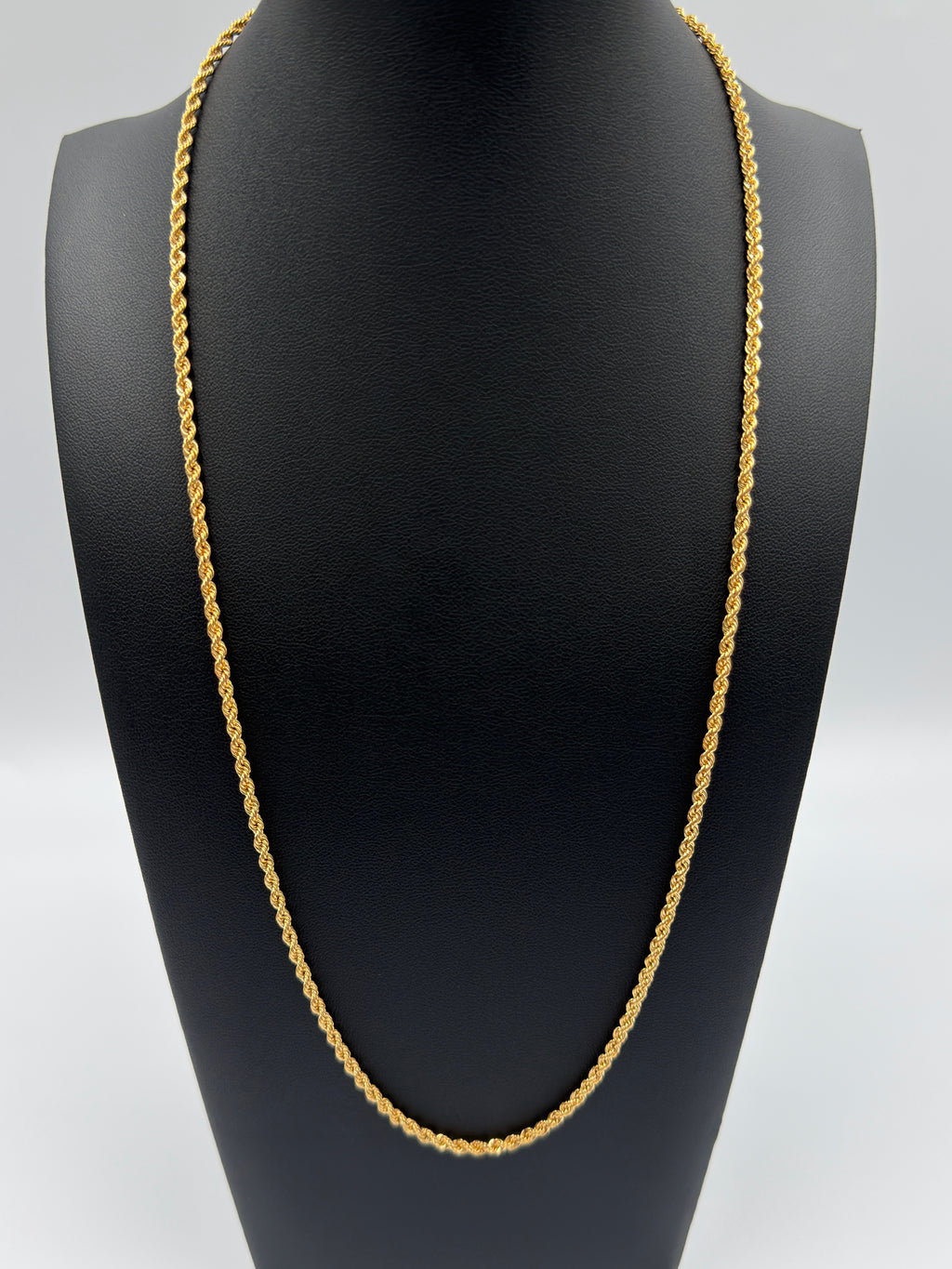 18K Gold Cord Rope & Bow Necklace – 5.65g