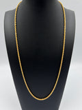 18K Gold Cord Rope & Bow Necklace – 5.65g