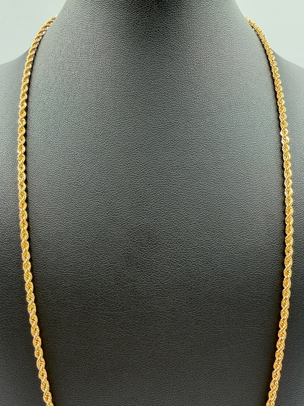 18K Gold Cord Rope & Bow Necklace – 5.65g