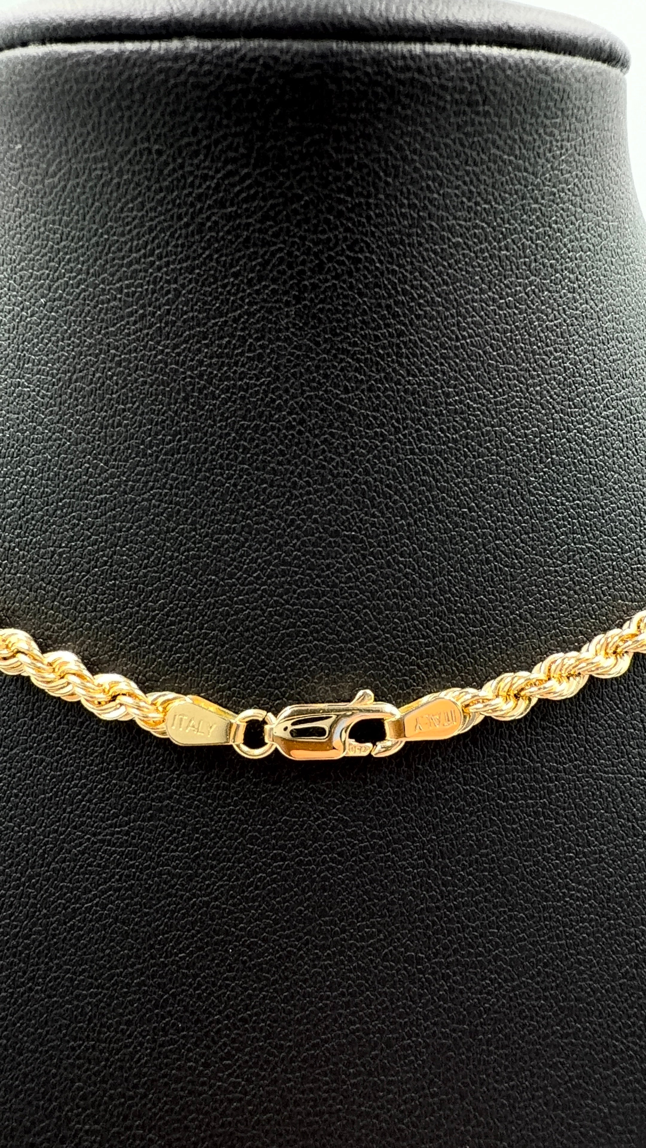 18K Gold Cord Rope & Bow Necklace – 12.36g