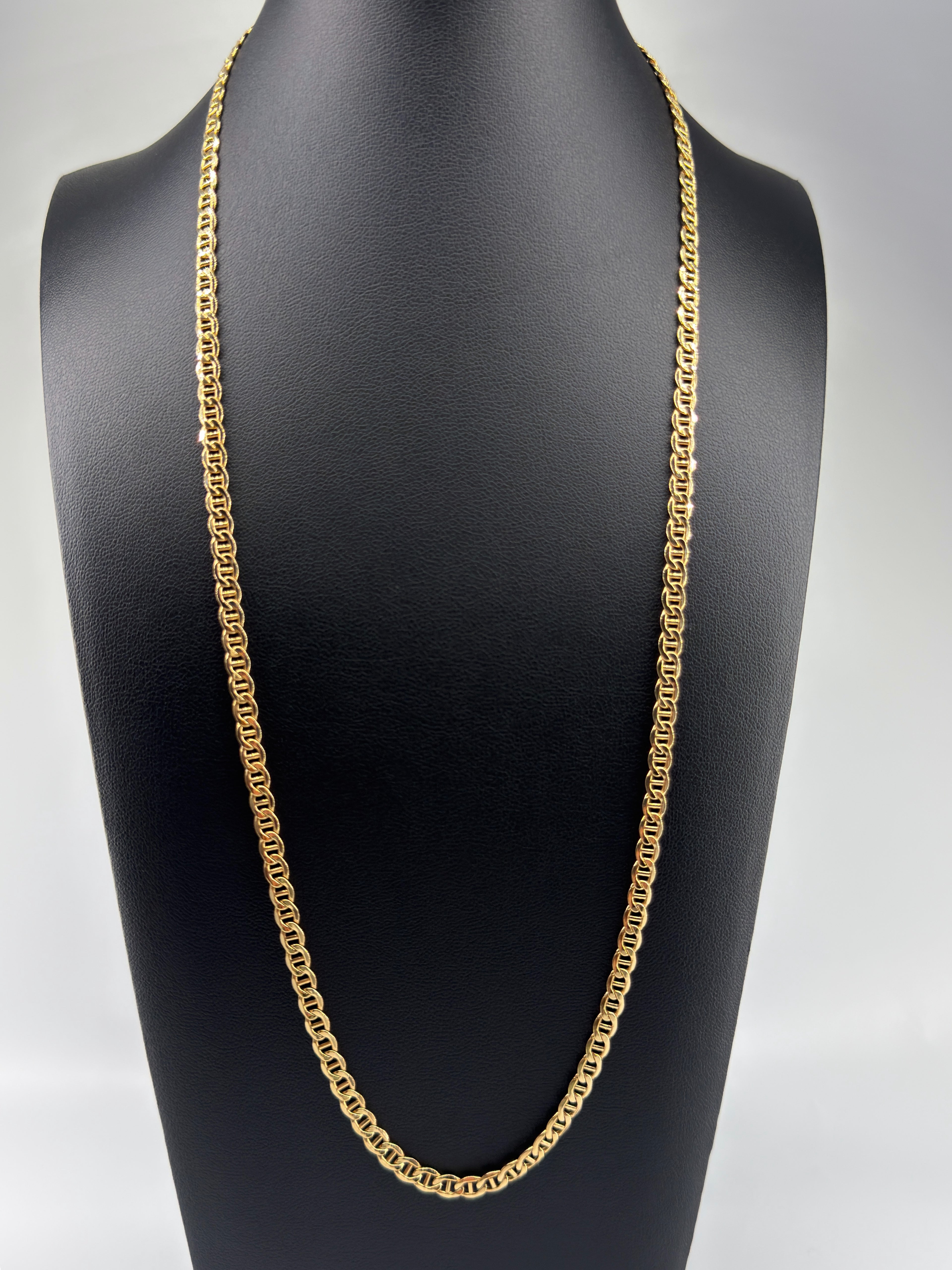 18K Gold Flat Gucci Link Chain – 11.35 g