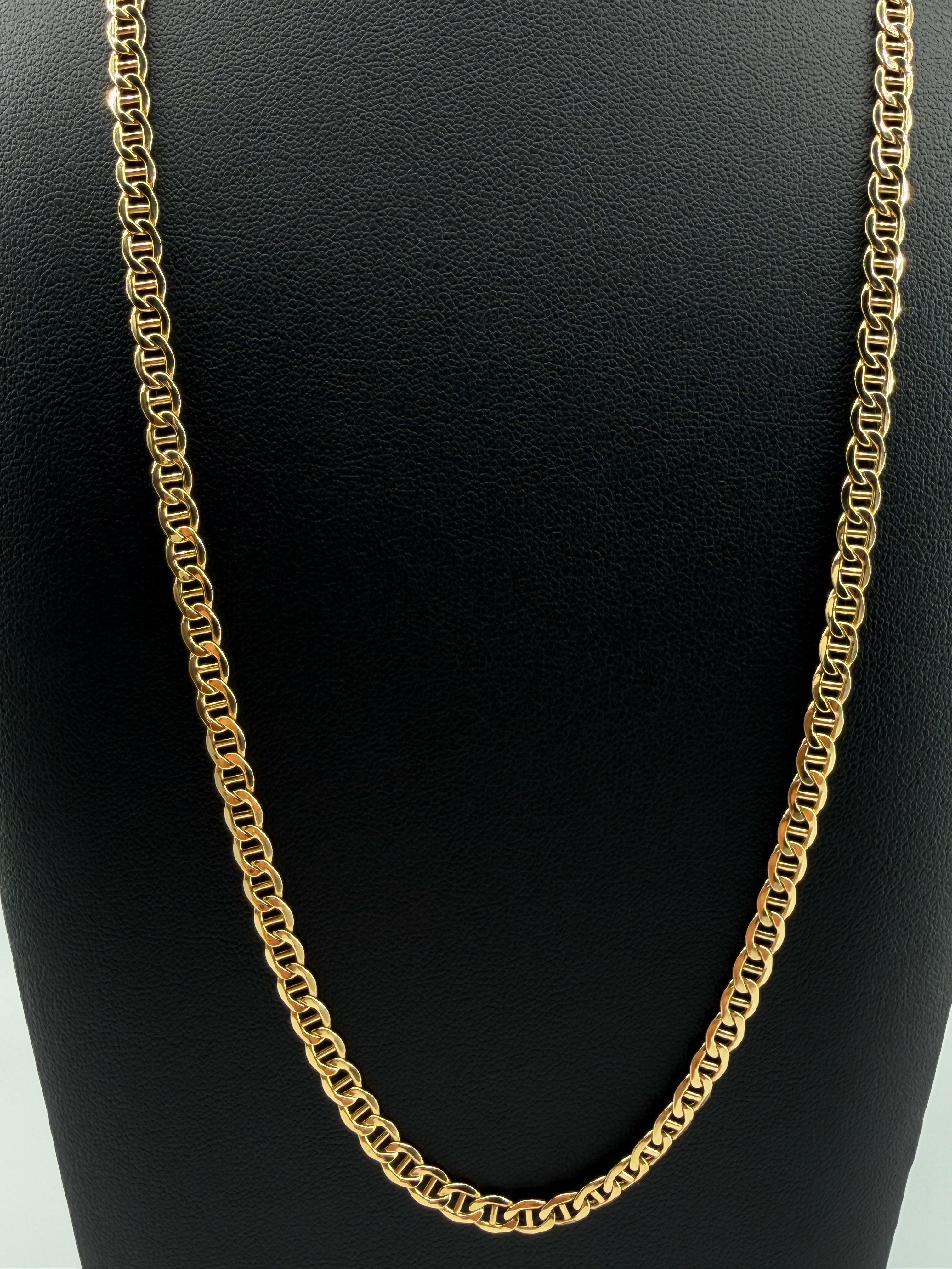 18K Gold Flat Gucci Link Chain – 11.35 g