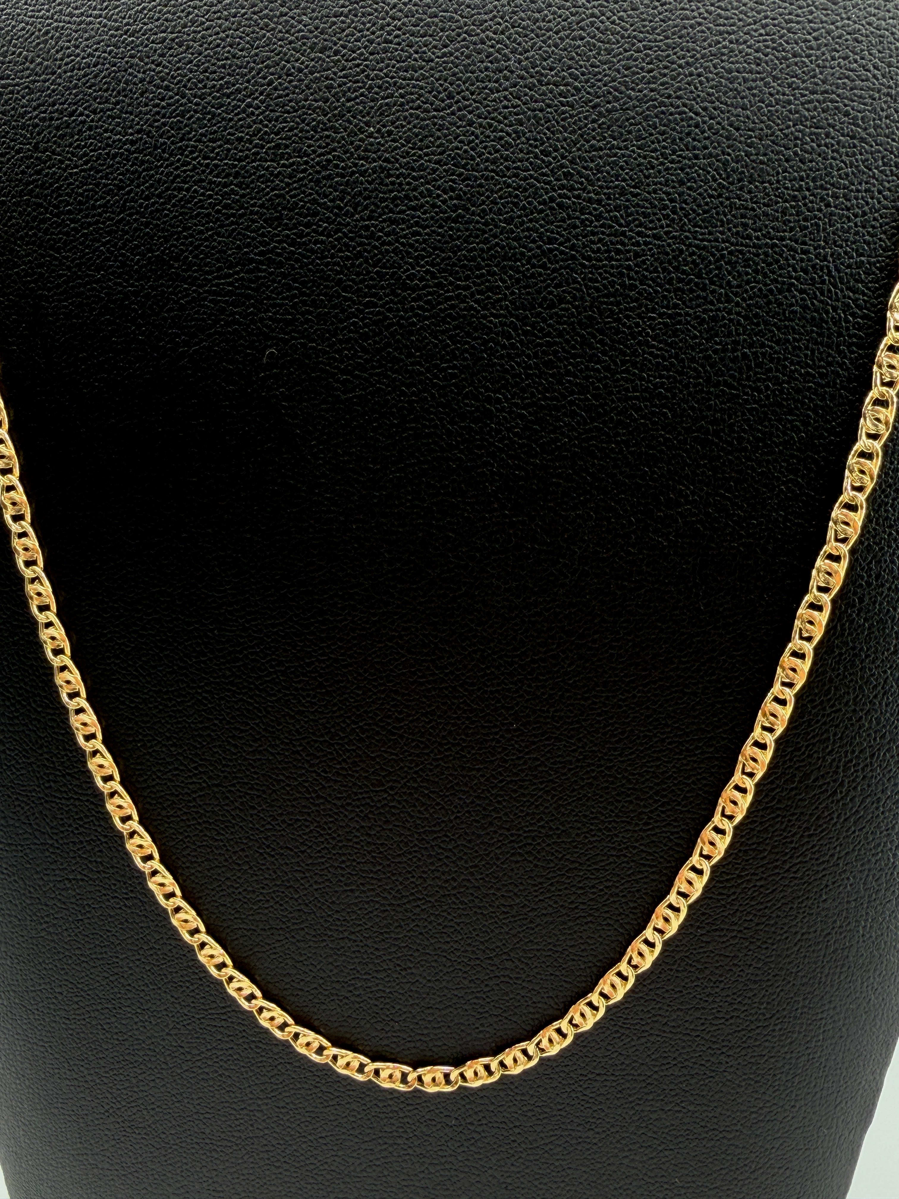 18K Gold Flat Gucci Link Chain – 3.69 g
