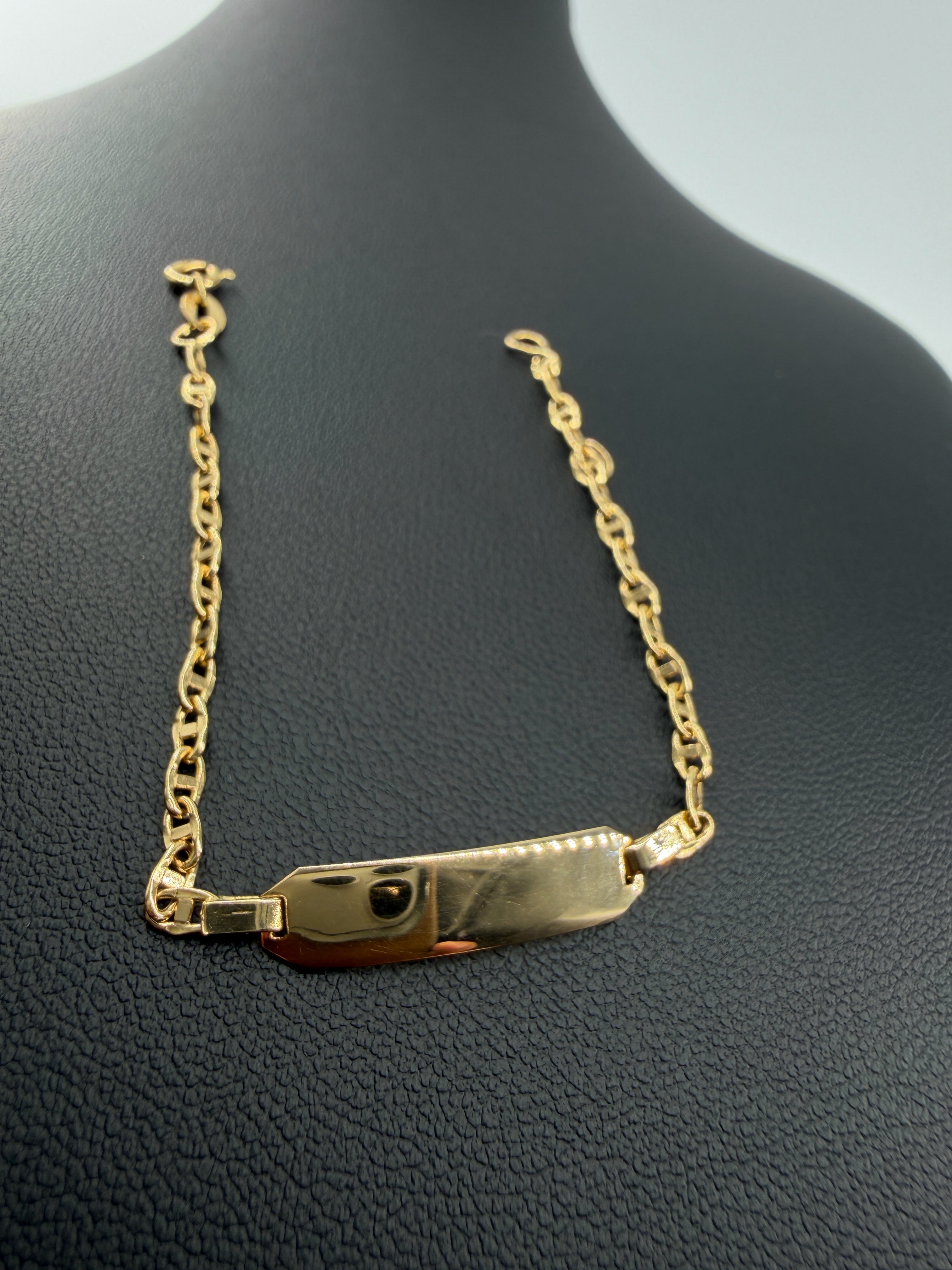 18K Gold Gucci Sailor-Link Baby ID Bracelet – 2.25 g