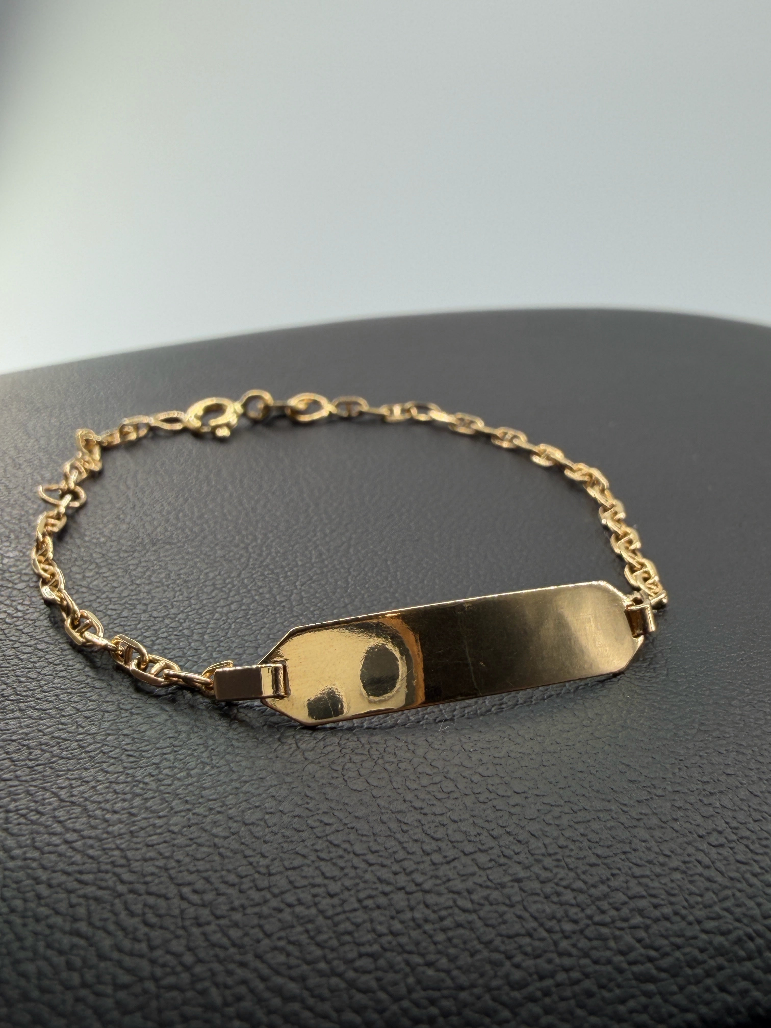 18K Gold Gucci Sailor-Link Baby ID Bracelet – 2.48 g