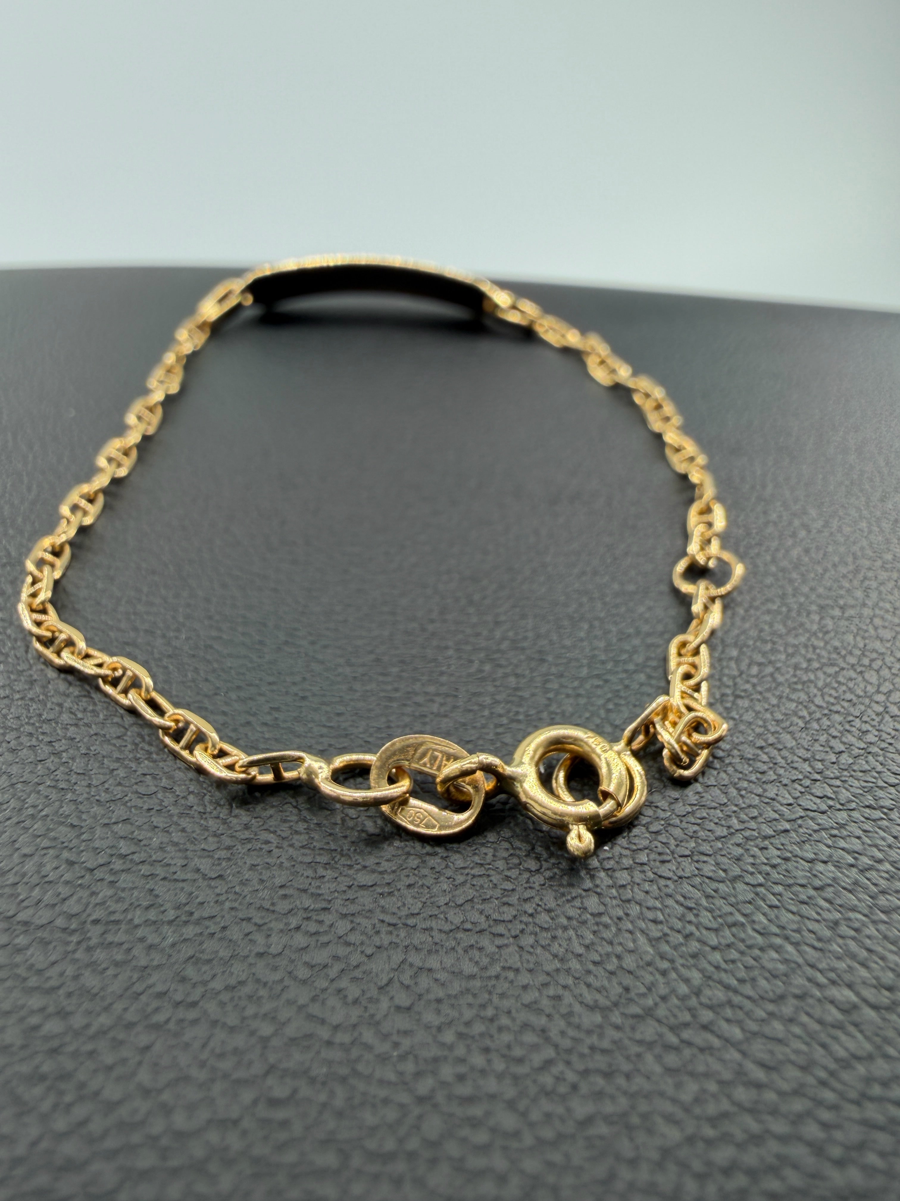 18K Gold Gucci Sailor-Link Baby ID Bracelet – 2.48 g
