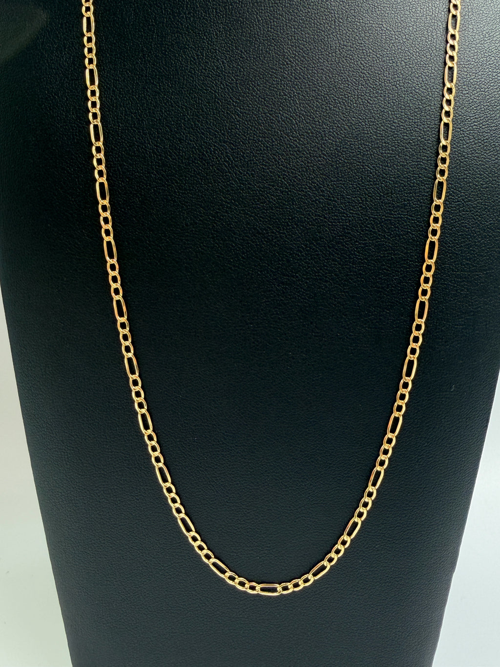 18K Gold Figaro Link Chain – 3 g