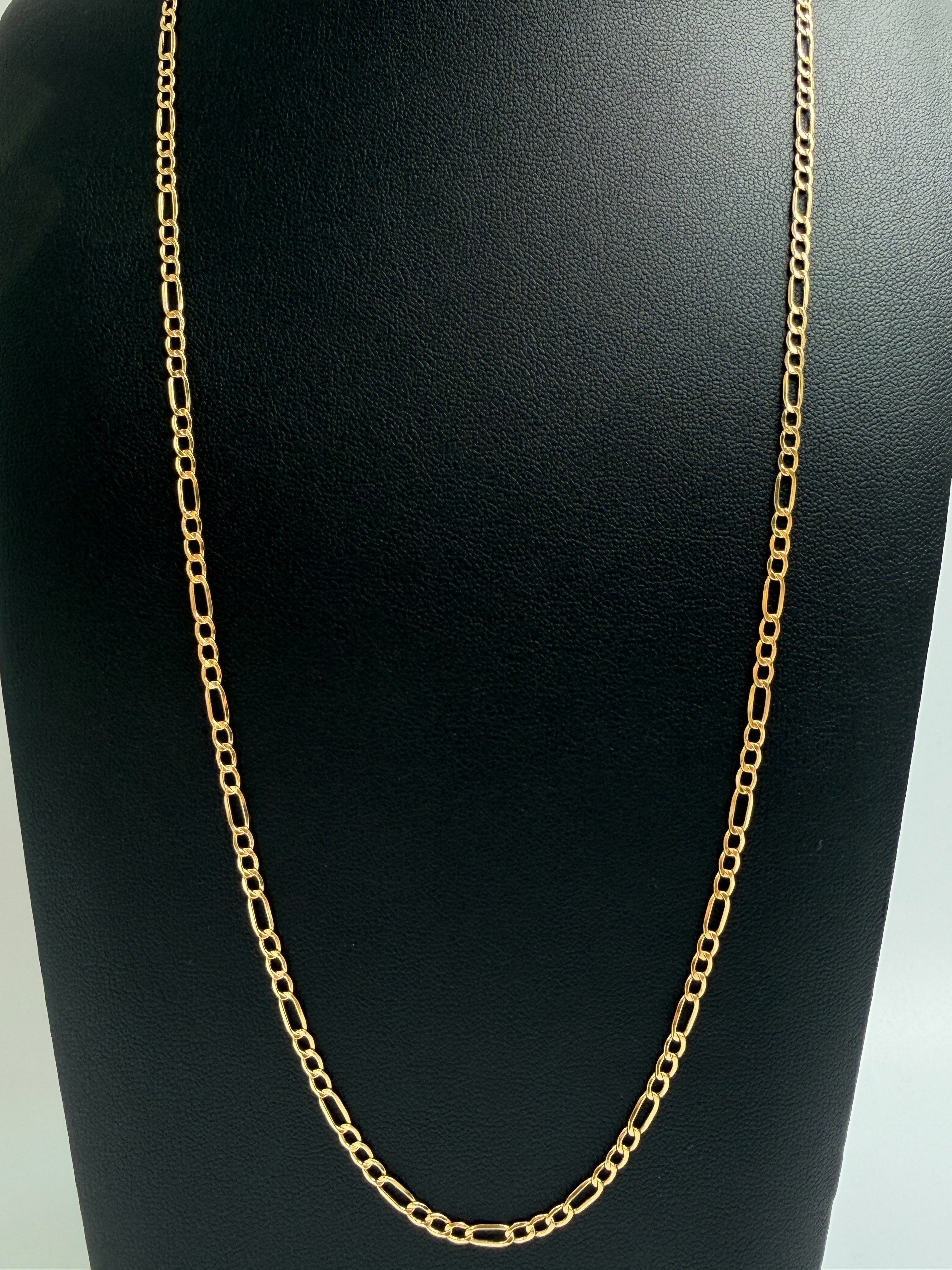 18K Gold Figaro Link Chain – 3 g