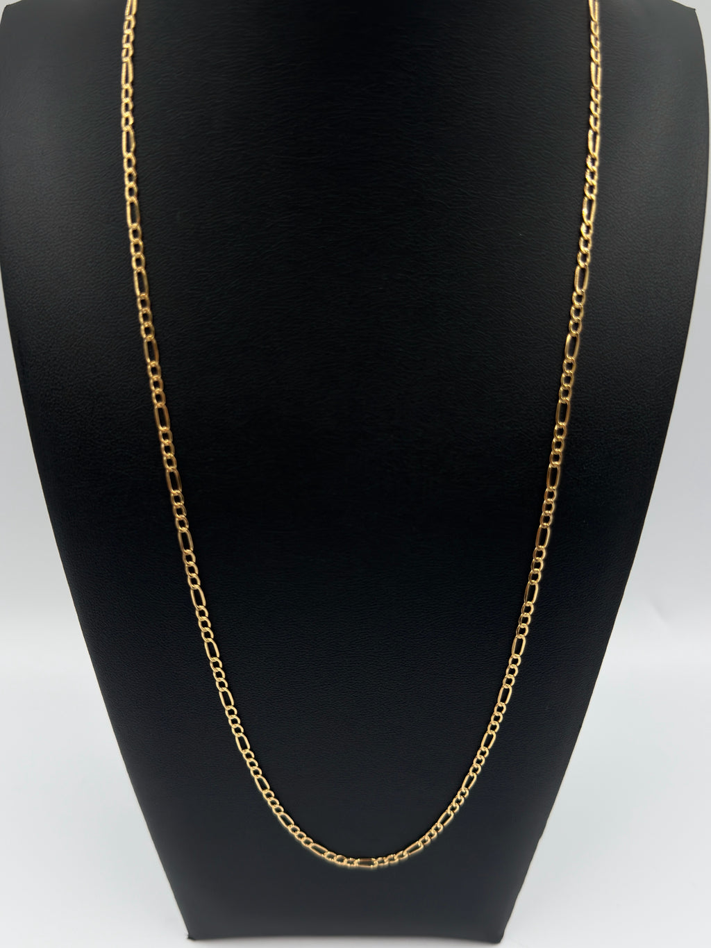 18K Gold Figaro Link Chain – 3 g