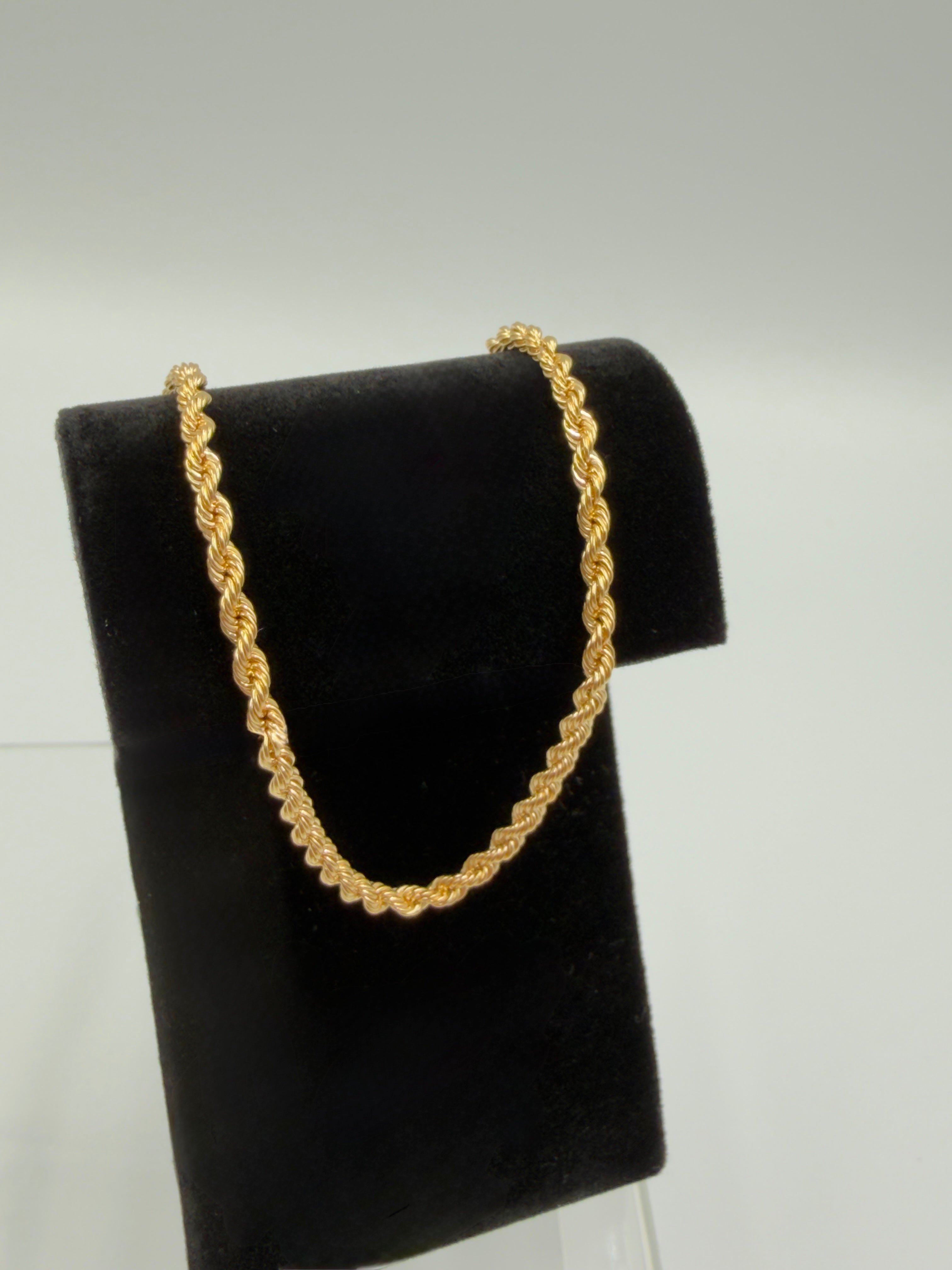 18K Gold Cord Rope & Bow Bracelet