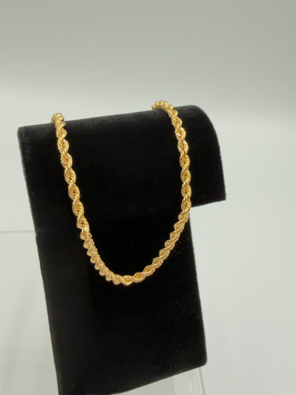 18K Gold Cord Rope & Bow Bracelet