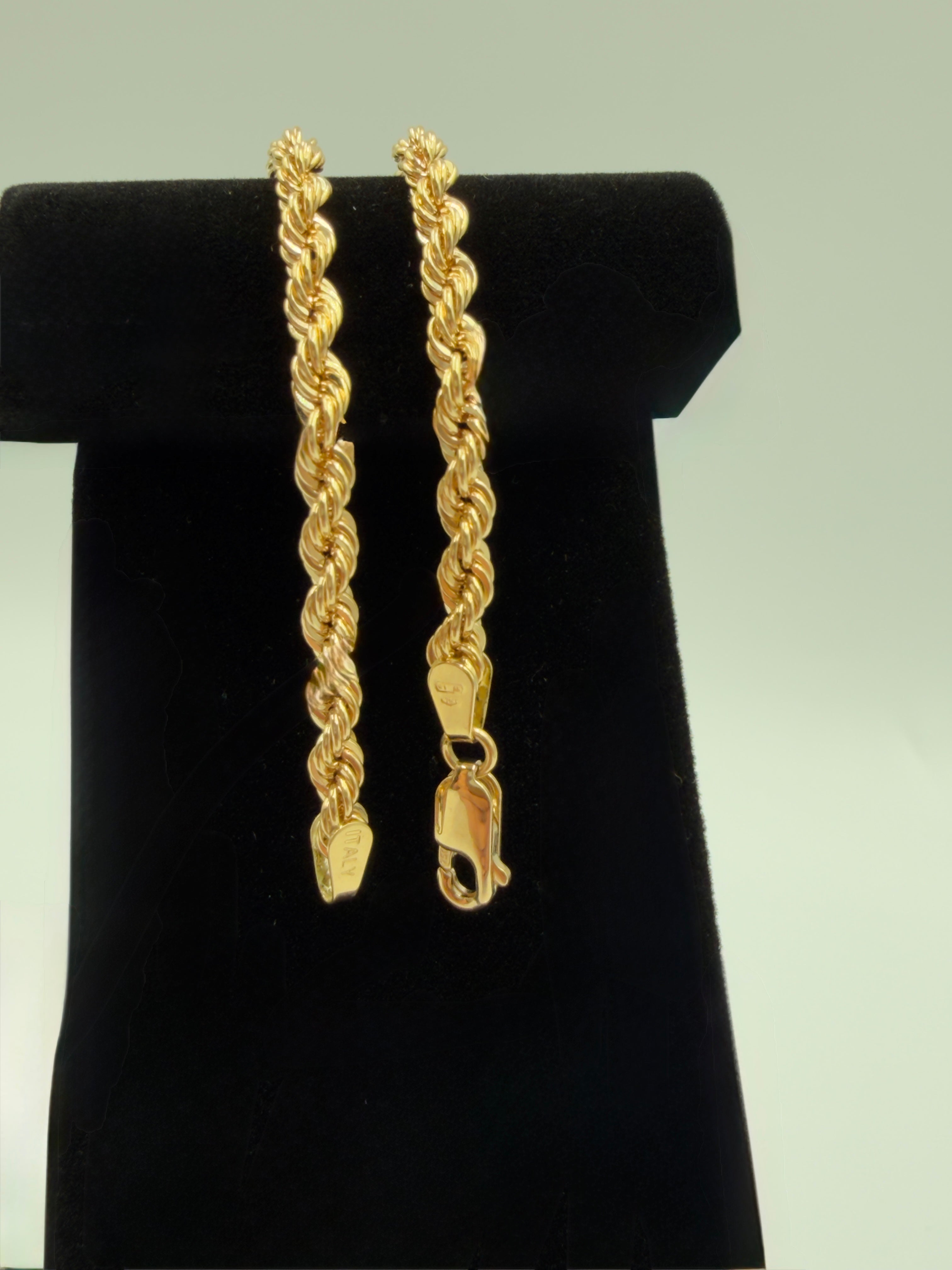 18K Gold Cord Rope & Bow Bracelet - 4.40g