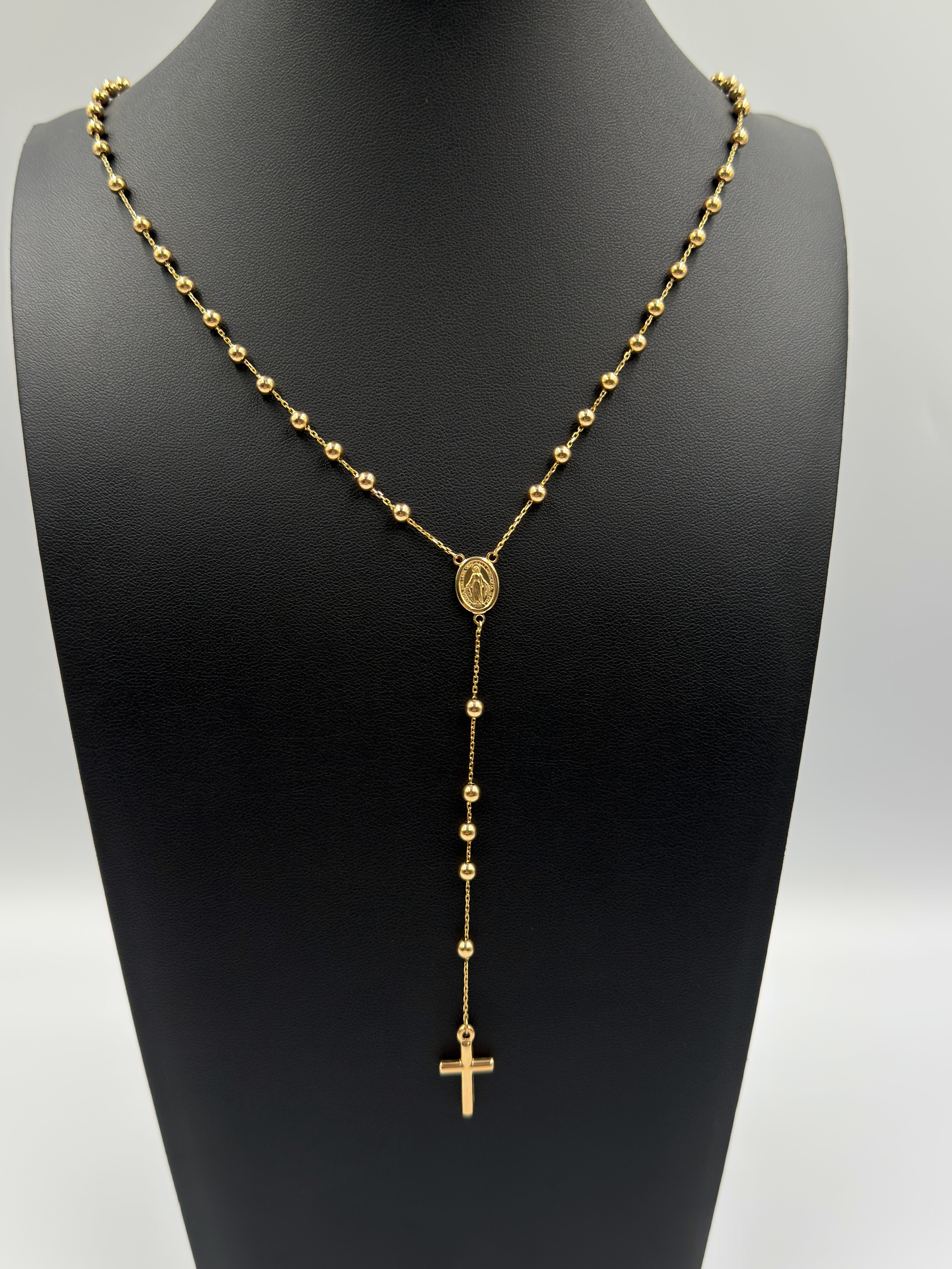18K Gold Traditional Catholic Rosary Chain