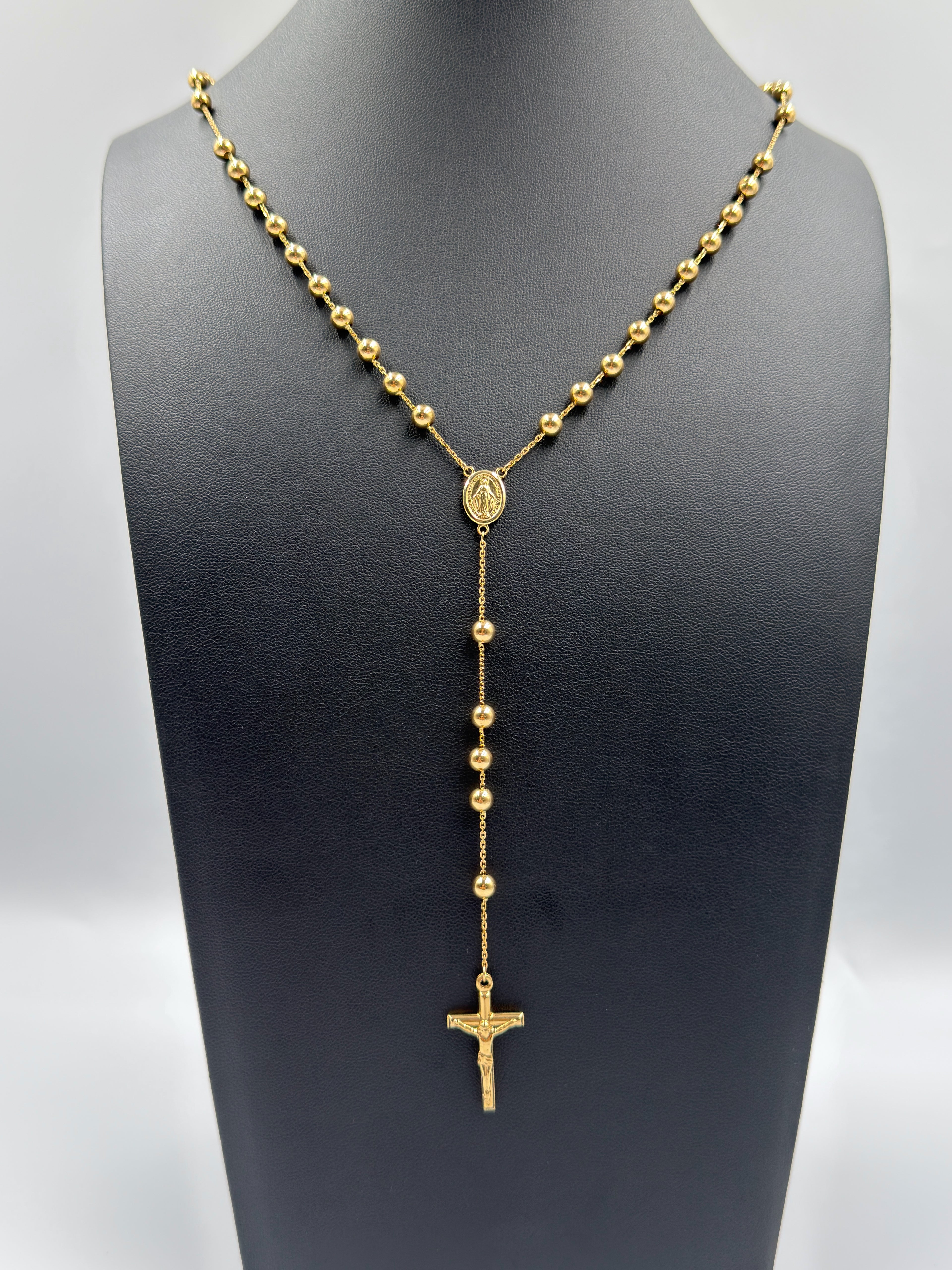 18K Gold Traditional Catholic Rosary Chain - 13,78 gr