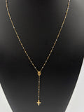 18K Gold Three - Tone Women’s Rosary Necklace – 2.83 g