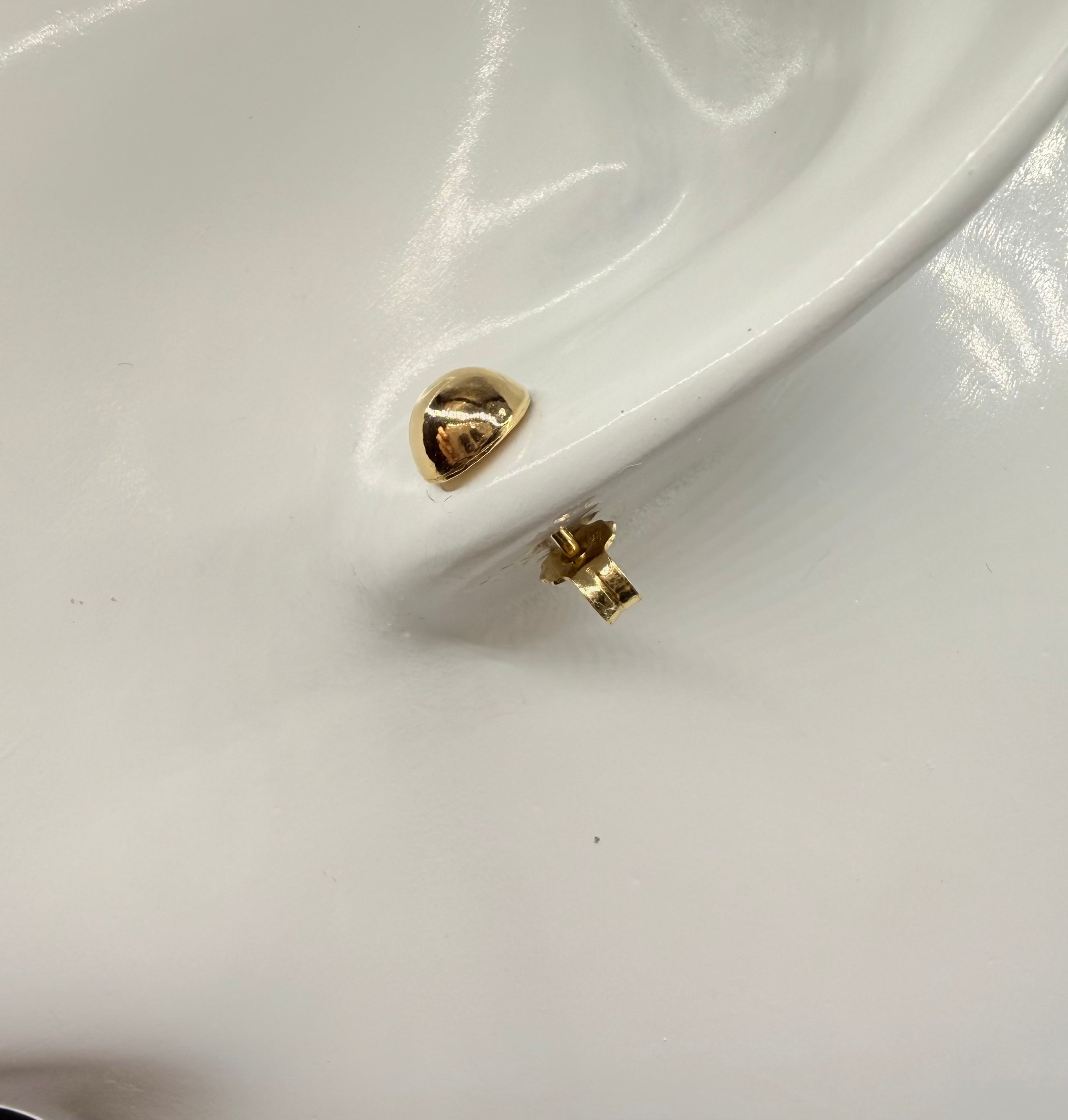 Aretes - Topos Media Bola Oro 18K Italiano 1.12 g