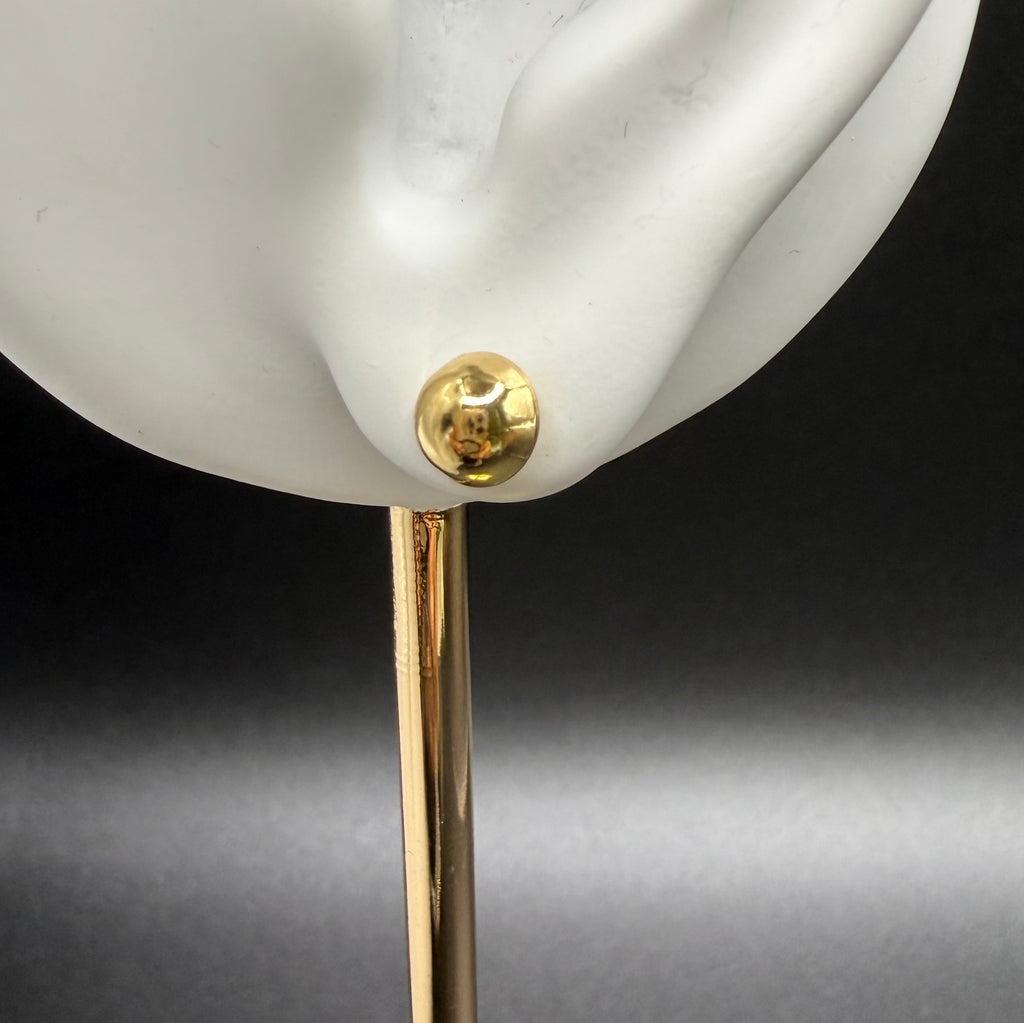 Aretes - Topos Media Bola Oro 18K Italiano 1.12 g