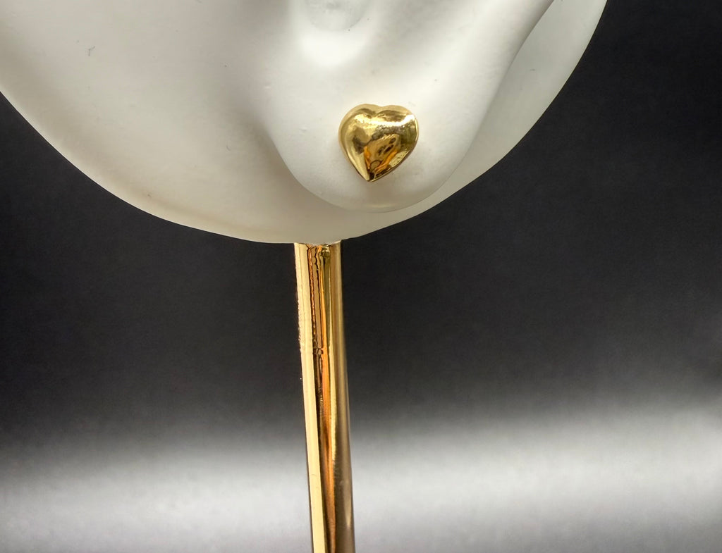 Aretes - Topos Corazón Oro 18K Italiano 1.05 g