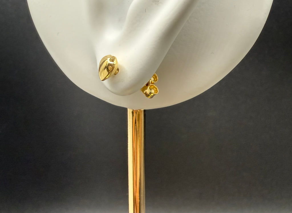 Aretes - Topos Corazón Oro 18K Italiano 1.05 g