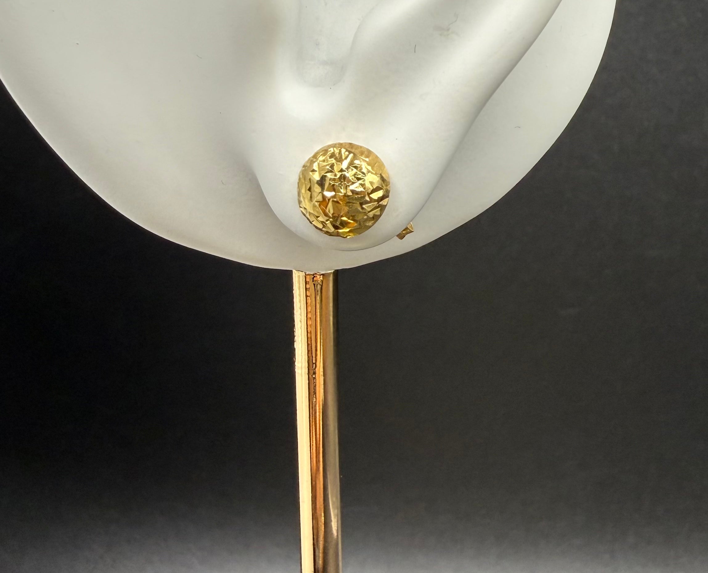 Aretes - Topos Media Bola Oro 18K Italiano