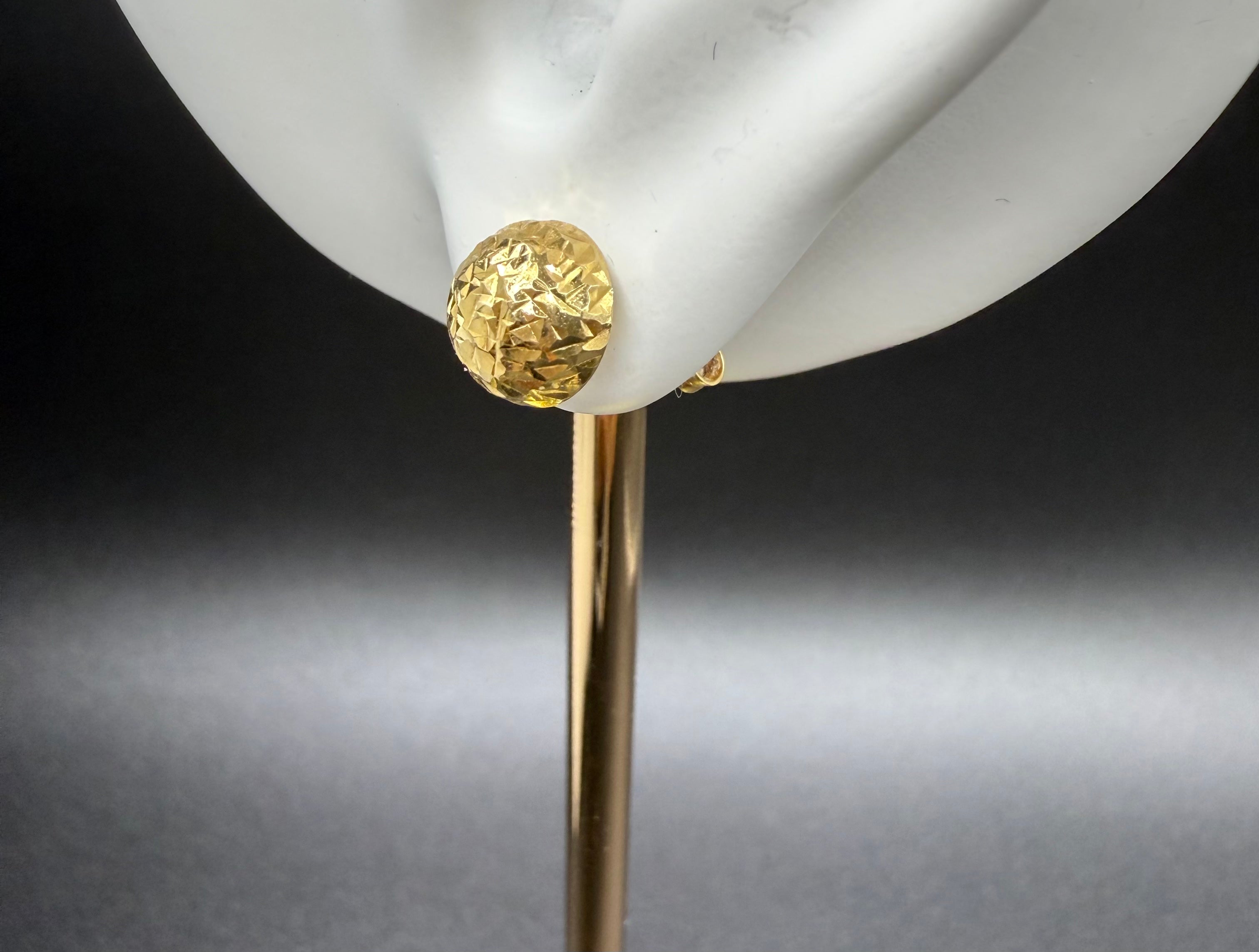 Aretes - Topos Media Bola Oro 18K Italiano