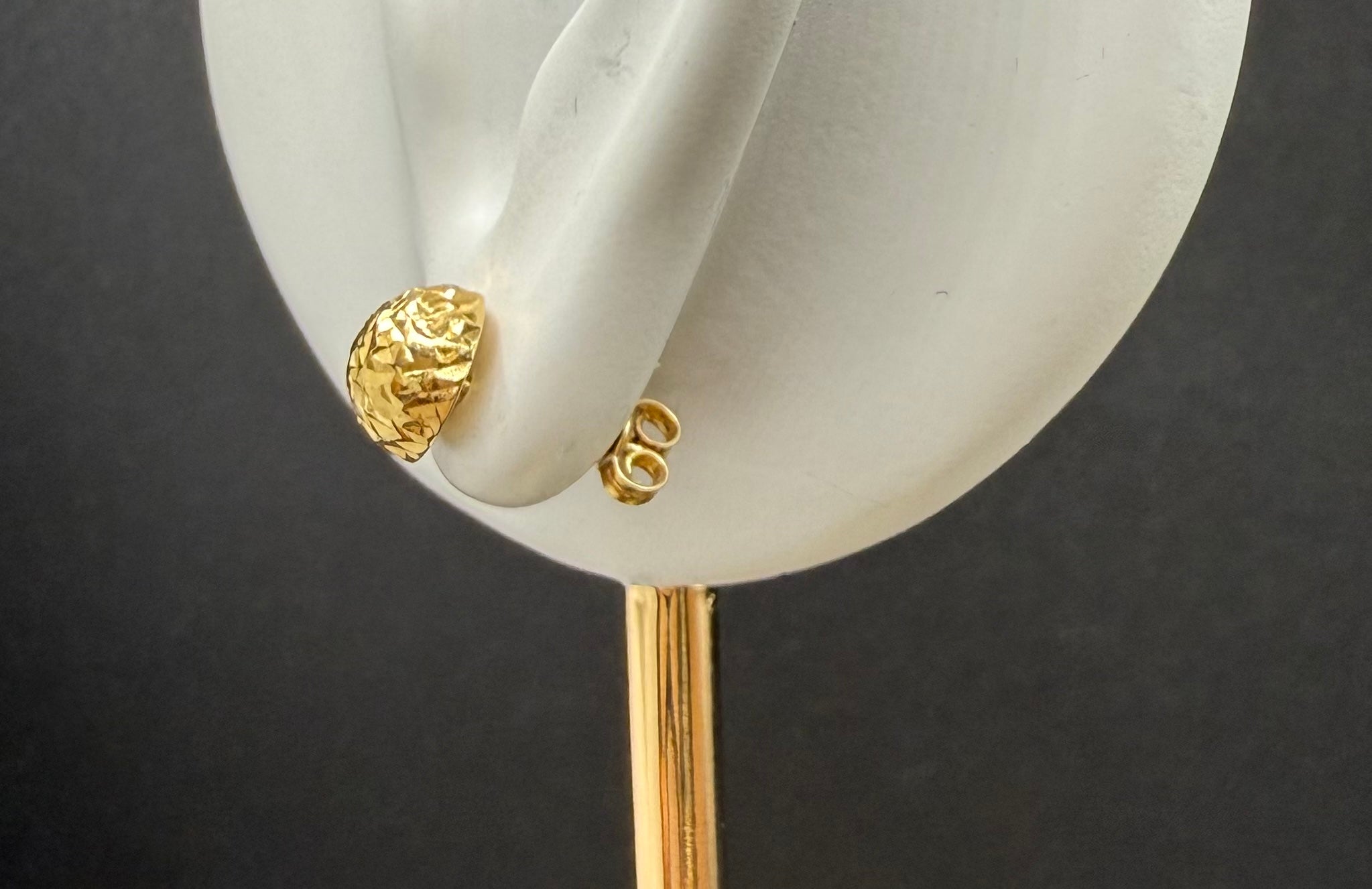 Aretes - Topos Media Bola Oro 18K Italiano