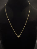 18K Gold Women’s Necklace with Heart Pendant – 1.36 g