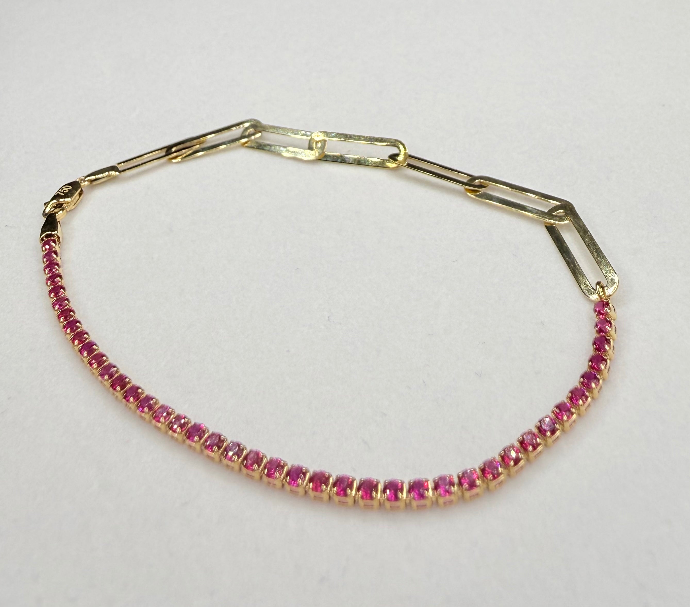 Pulsera estilo Tenis Oro 18K