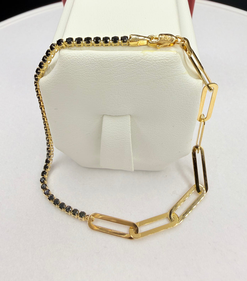 Pulsera estilo Tenis Oro 18K