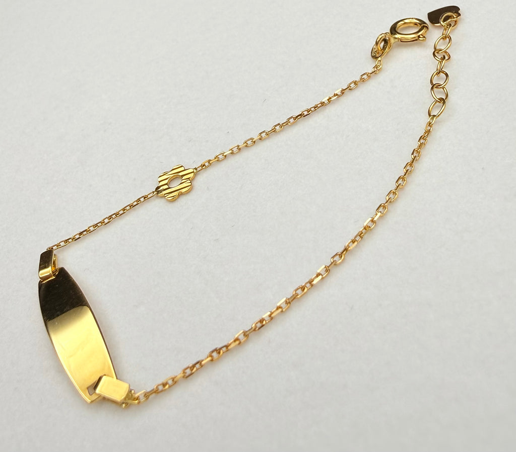 Esclava Placa Bebé Oro 18K 1.75 g