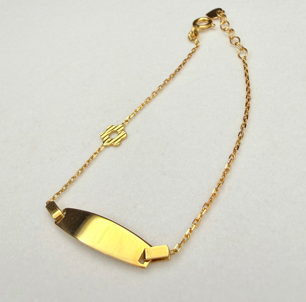 Esclava Placa Bebé Oro 18K 1.75 g