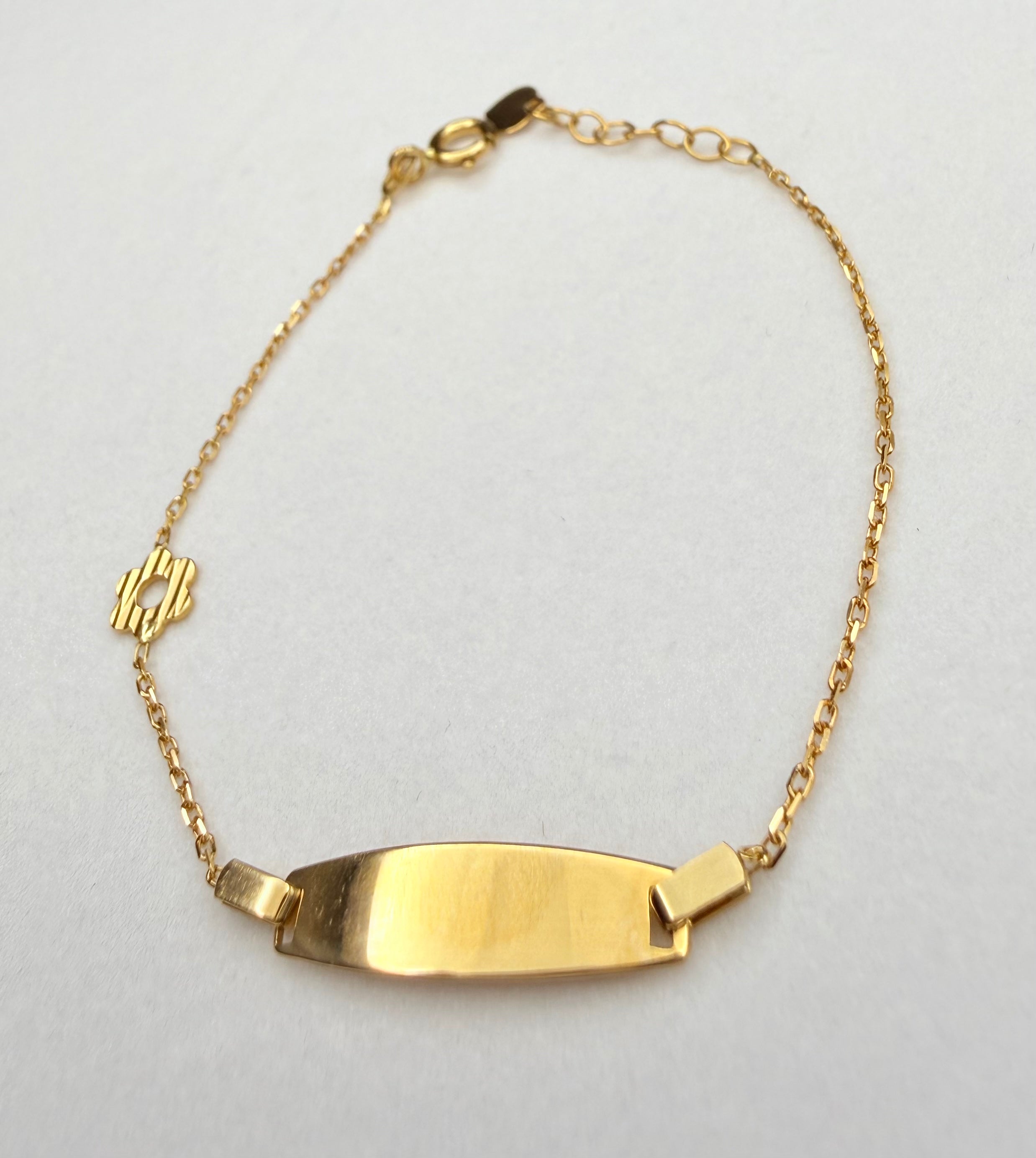Esclava Placa Bebé Oro 18K 1.75 g