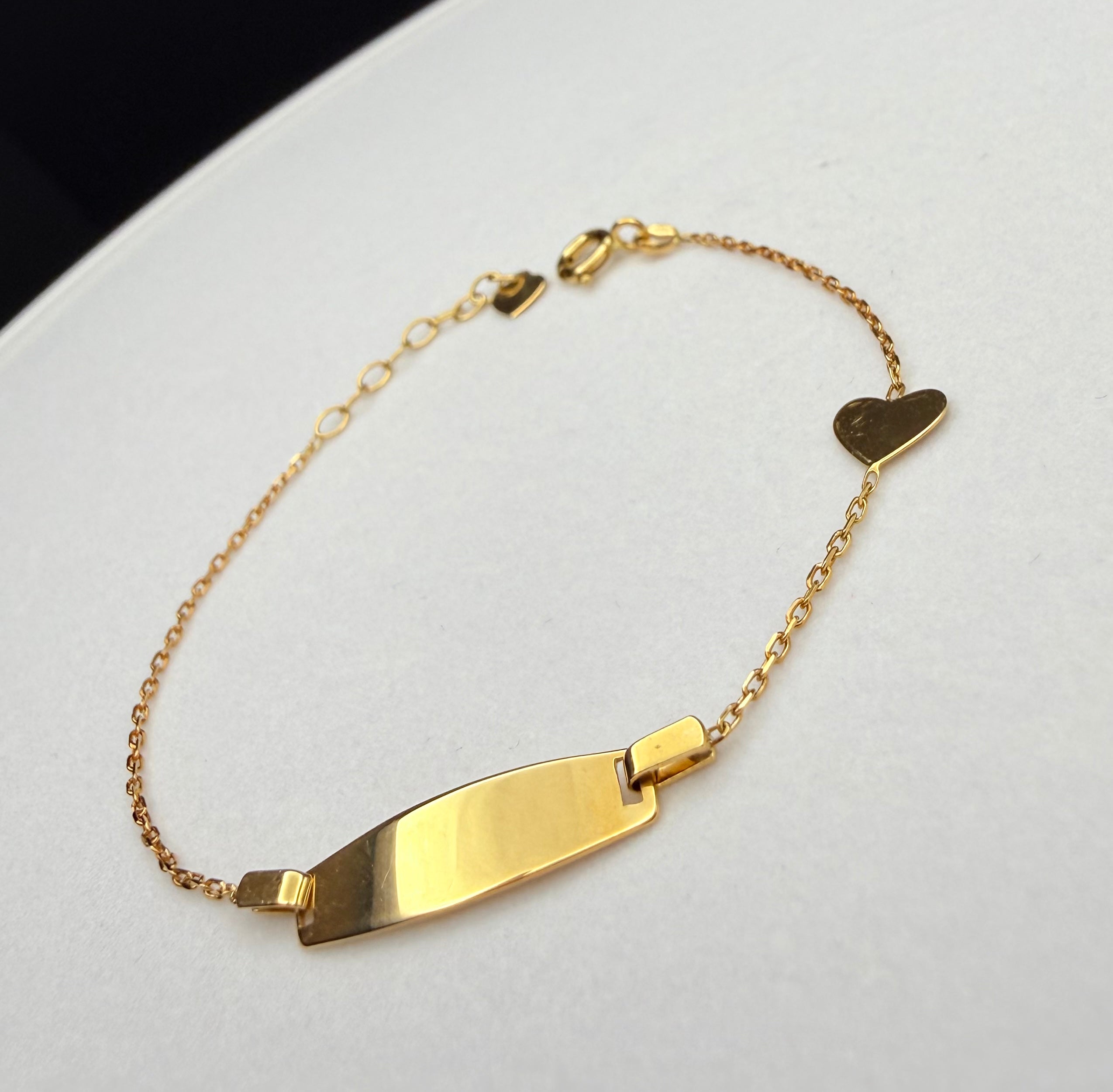 Esclava Placa Bebé Oro 18K 1.72 g