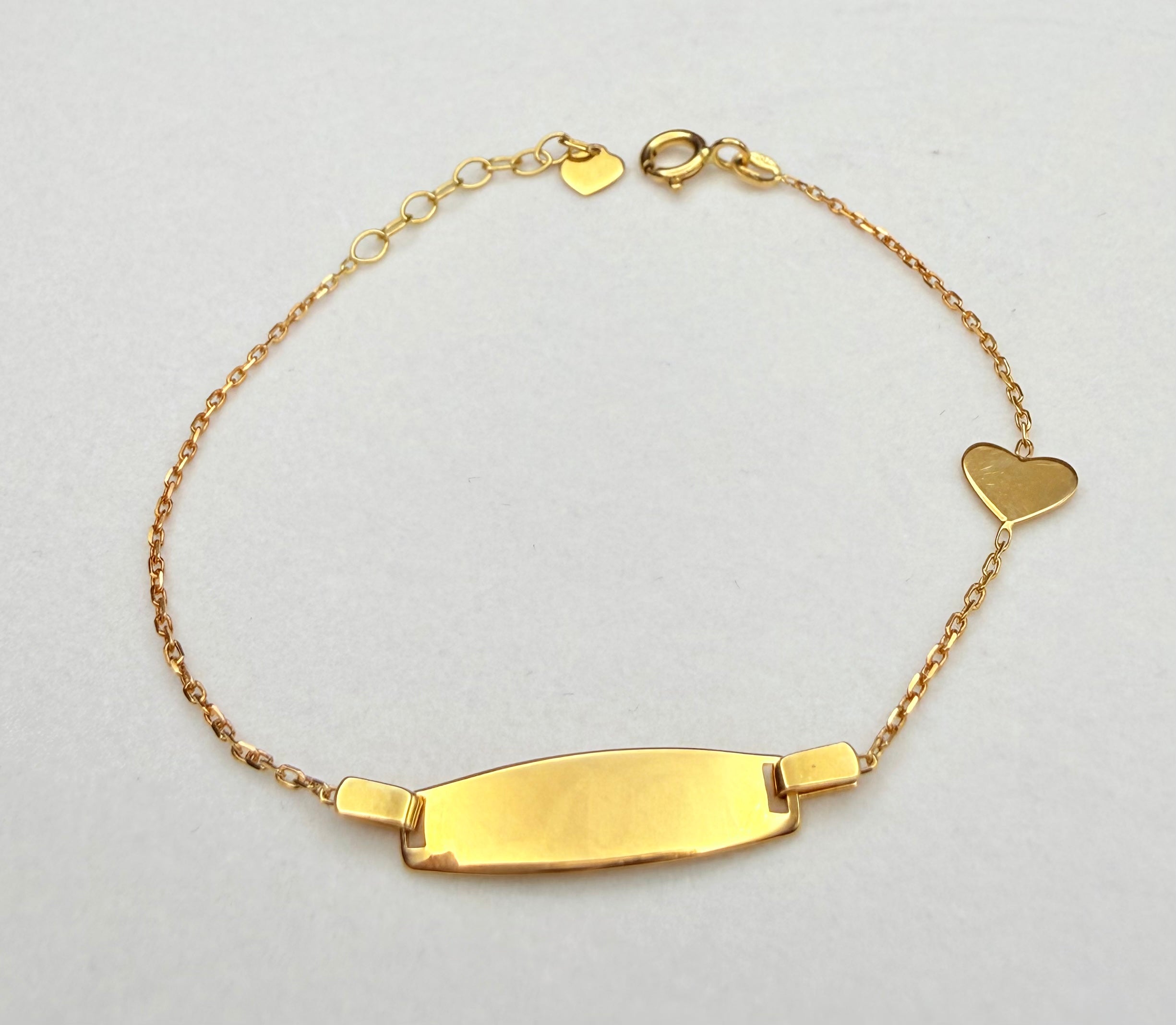 Esclava Placa Bebé Oro 18K 1.72 g