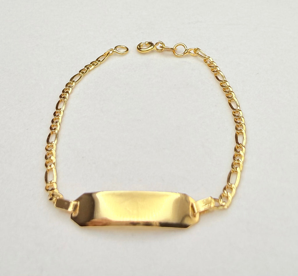 18K Gold Cuban-Link Baby ID Bracelet – 2.40 g