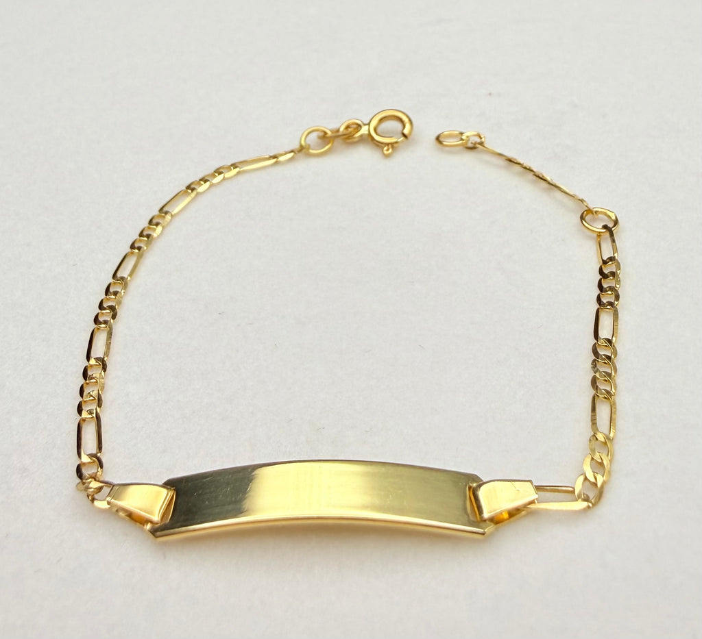 18K Gold Cuban-Link Baby ID Bracelet – 2.40 g