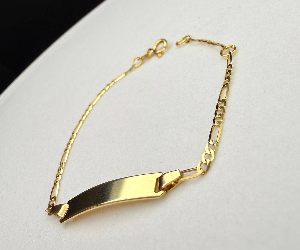 18K Gold Cuban-Link Baby ID Bracelet – 2.40 g
