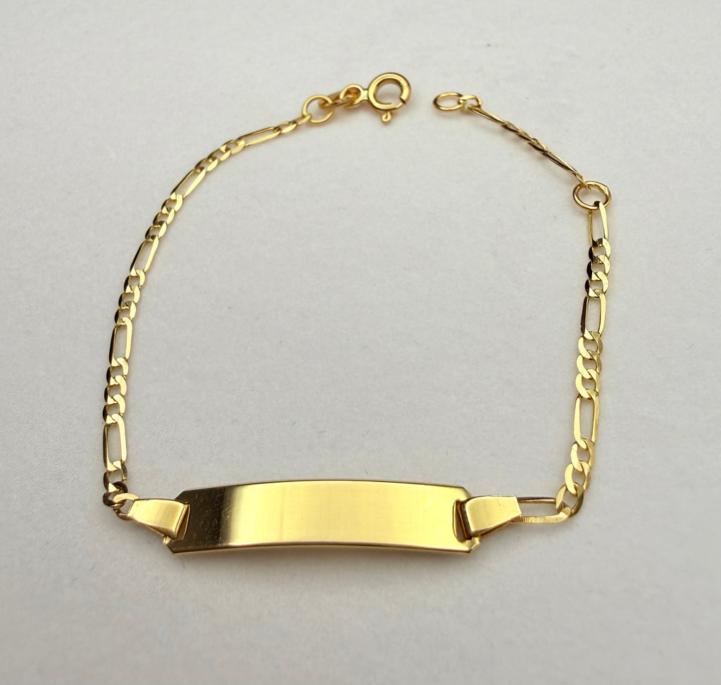 18K Gold Cuban-Link Baby ID Bracelet – 2.40 g