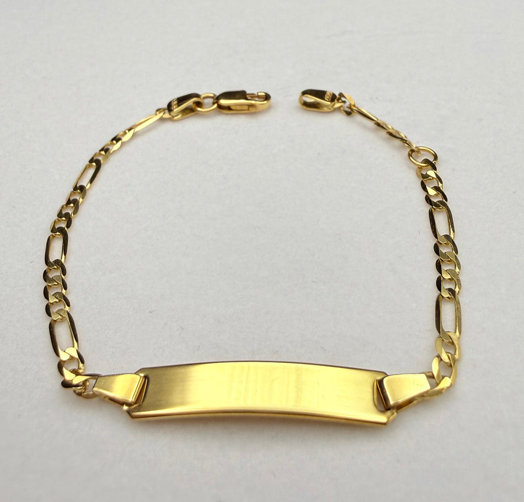 18K Gold Cuban-Link Baby ID Bracelet – 2.40 g