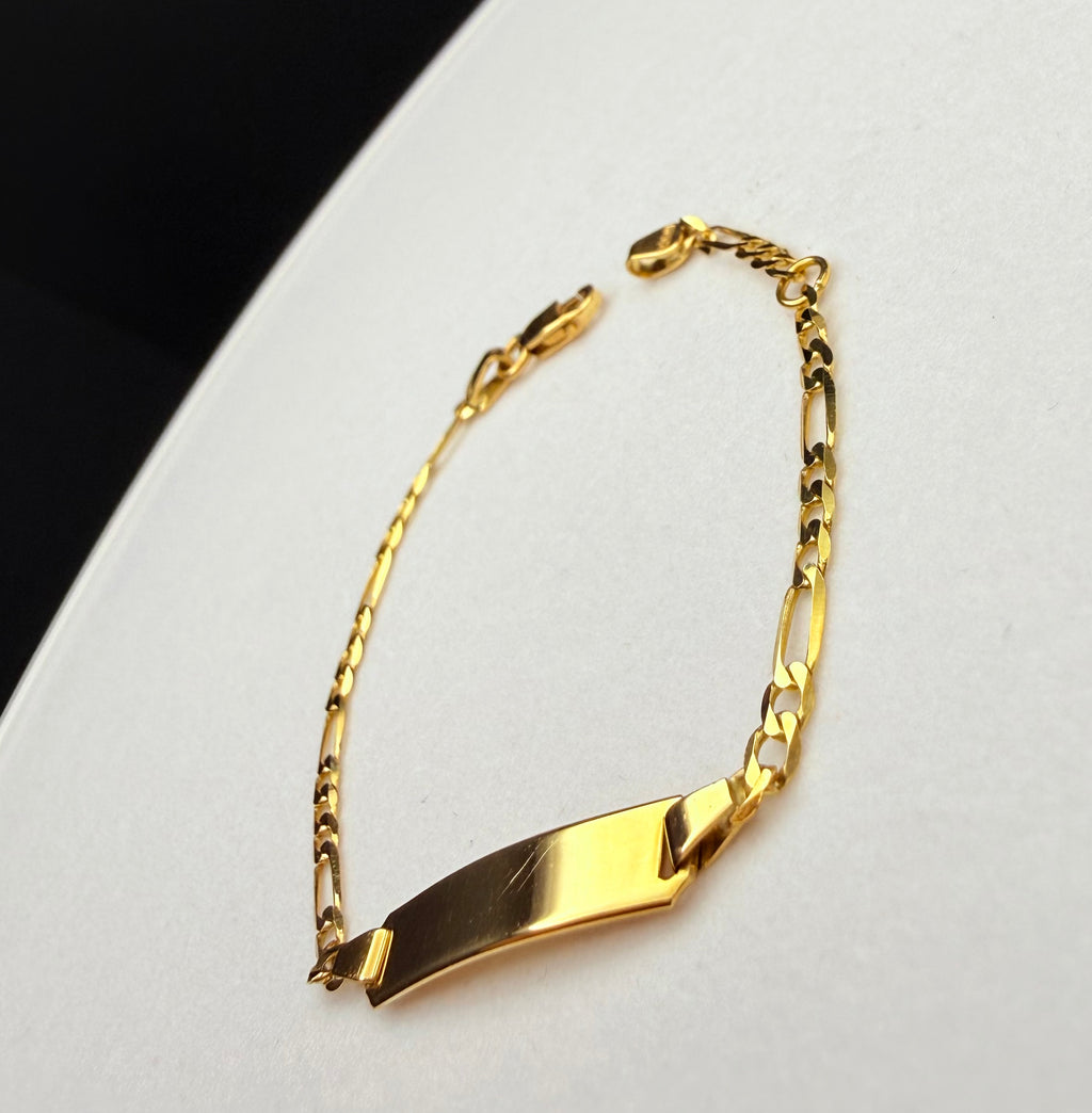18K Gold Cuban-Link Baby ID Bracelet – 2.40 g