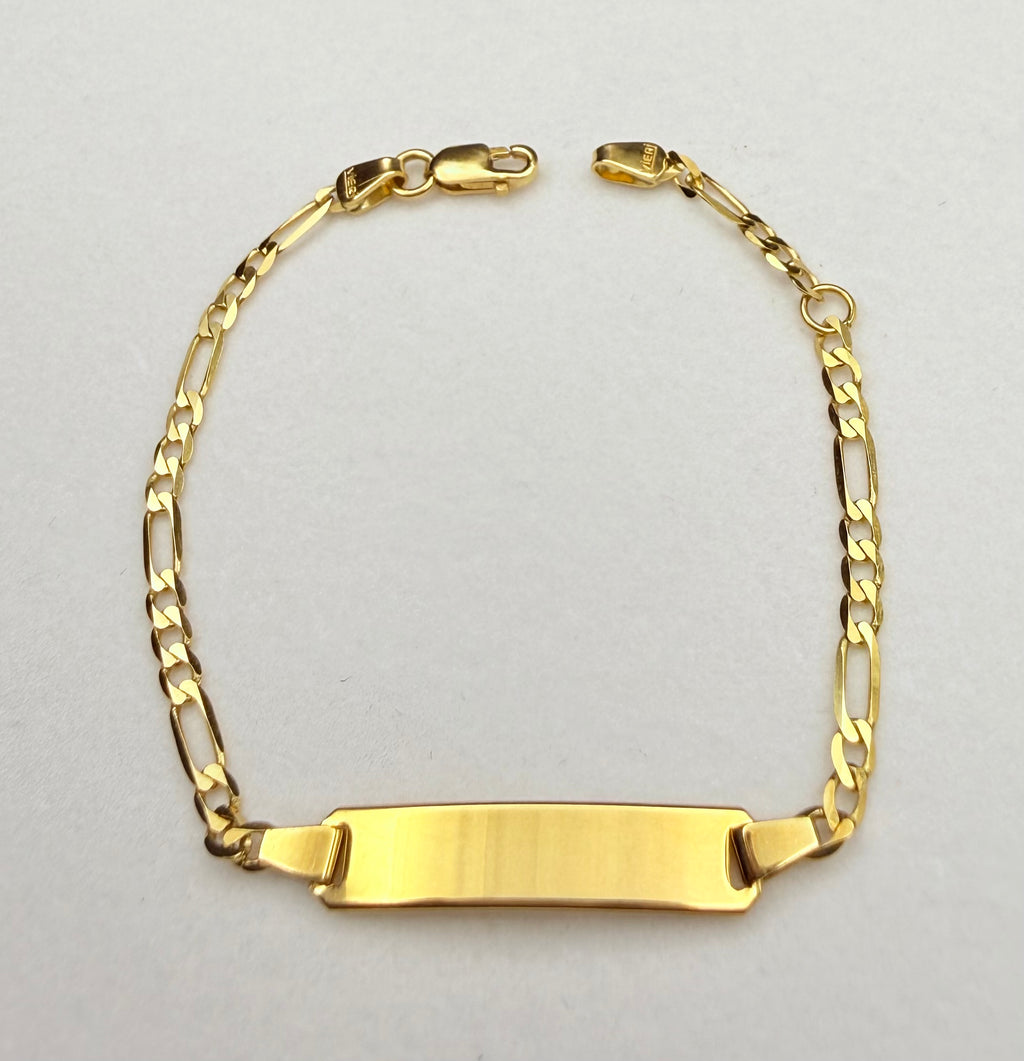 18K Gold Cuban-Link Baby ID Bracelet – 2.40 g