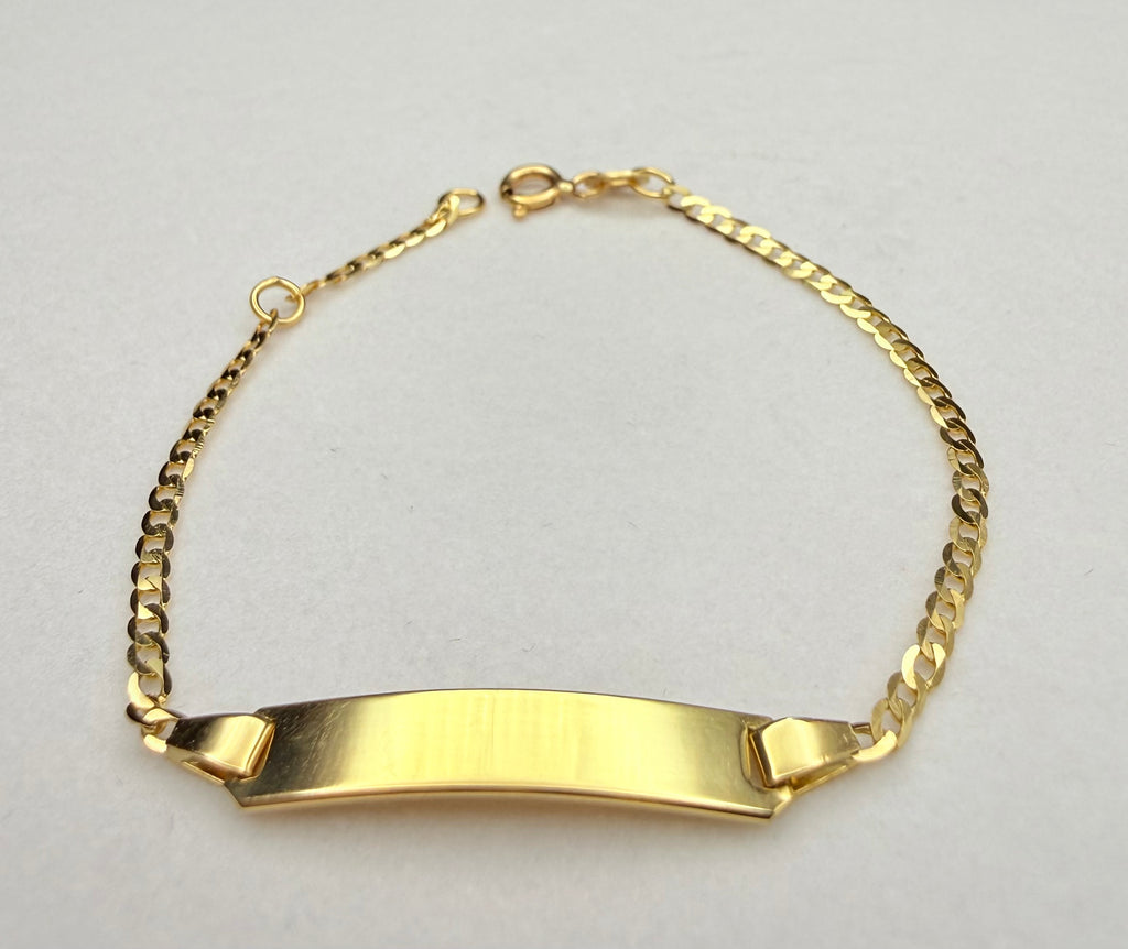 18K Gold Cuban-Link Baby ID Bracelet – 2.28 g