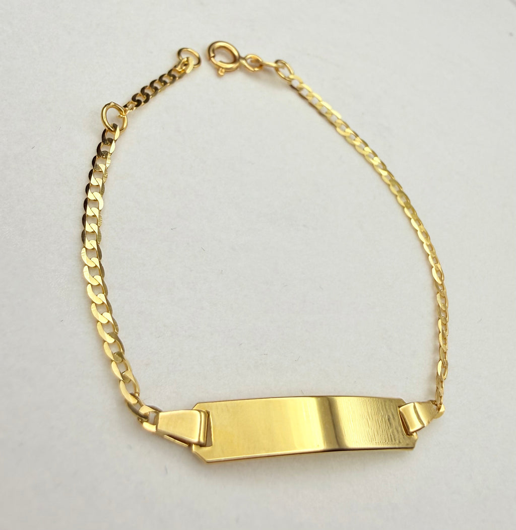 18K Gold Cuban-Link Baby ID Bracelet – 2.28 g