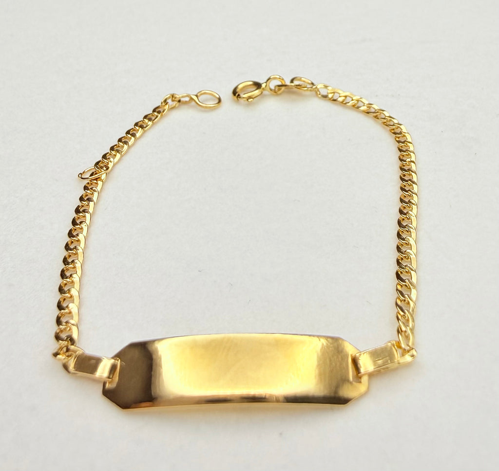 18K Gold Cuban-Link Baby ID Bracelet – 2.14 g
