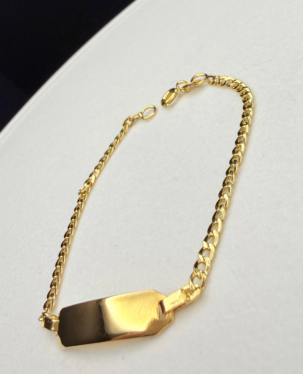 18K Gold Cuban-Link Baby ID Bracelet – 2.14 g