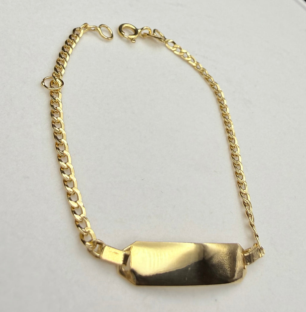 18K Gold Cuban-Link Baby ID Bracelet – 2.14 g