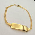 Esclava Chino Placa Bebé Oro 18K