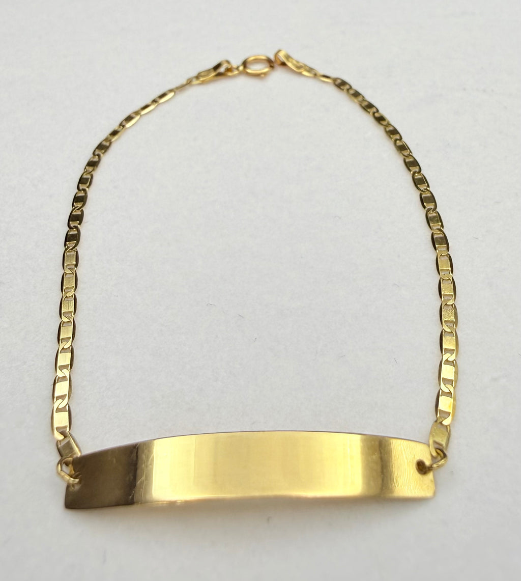 18K Gold Gucci Flat-Link Baby ID Bracelet – 1.38 g