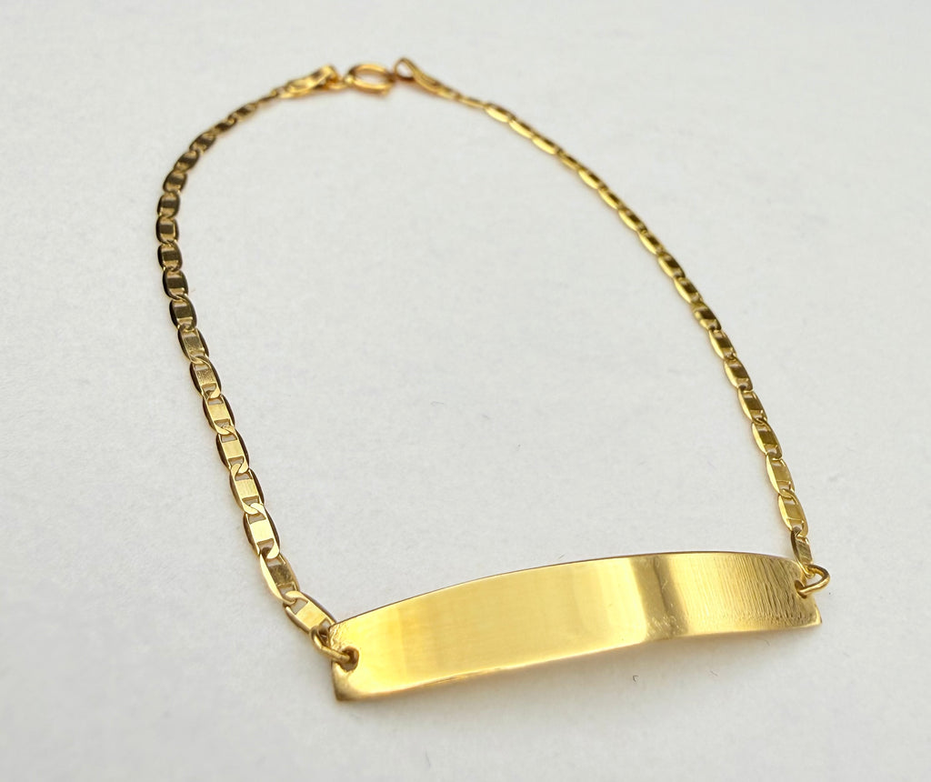 18K Gold Gucci Flat-Link Baby ID Bracelet – 1.38 g